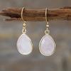 Luxury E-commerce Simple and Sweet Natural Stone Water Drop Earrings Earrings Light Luxury European and American Jewelry Earrings