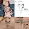 Sommer Perlen Mehrschichtig Türkis Halskette Ethnischer Stil Kaktus Strand Choker Anhänger Retro Westlich Land Halskette Geschenk