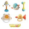 Kinderrasselanzug Tamburin Rassel Trommel Pfeife Sand Hammer Zahn Zahnfleisch Grifftraining Beruhigendes Babyspielzeug