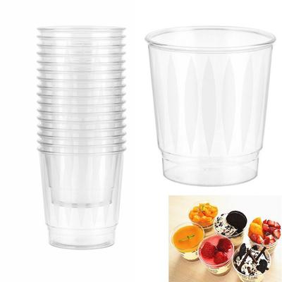10/20pcs Clear Plastic Disposable Cups Reusable Mini Size Mousse Cup Disposable Tableware Plastic Transparent Cups