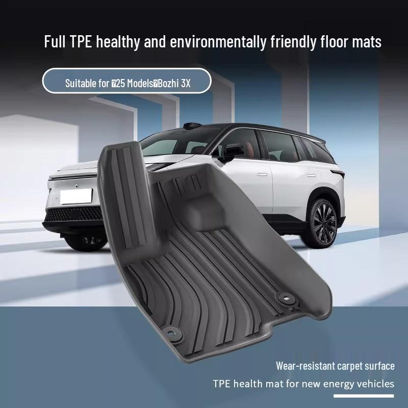 Toyota BZ3X BaiZhi 3X EV TPE Floor Mats for Left/Right Hand Drive: Waterproof Rubber Trunk Carpets