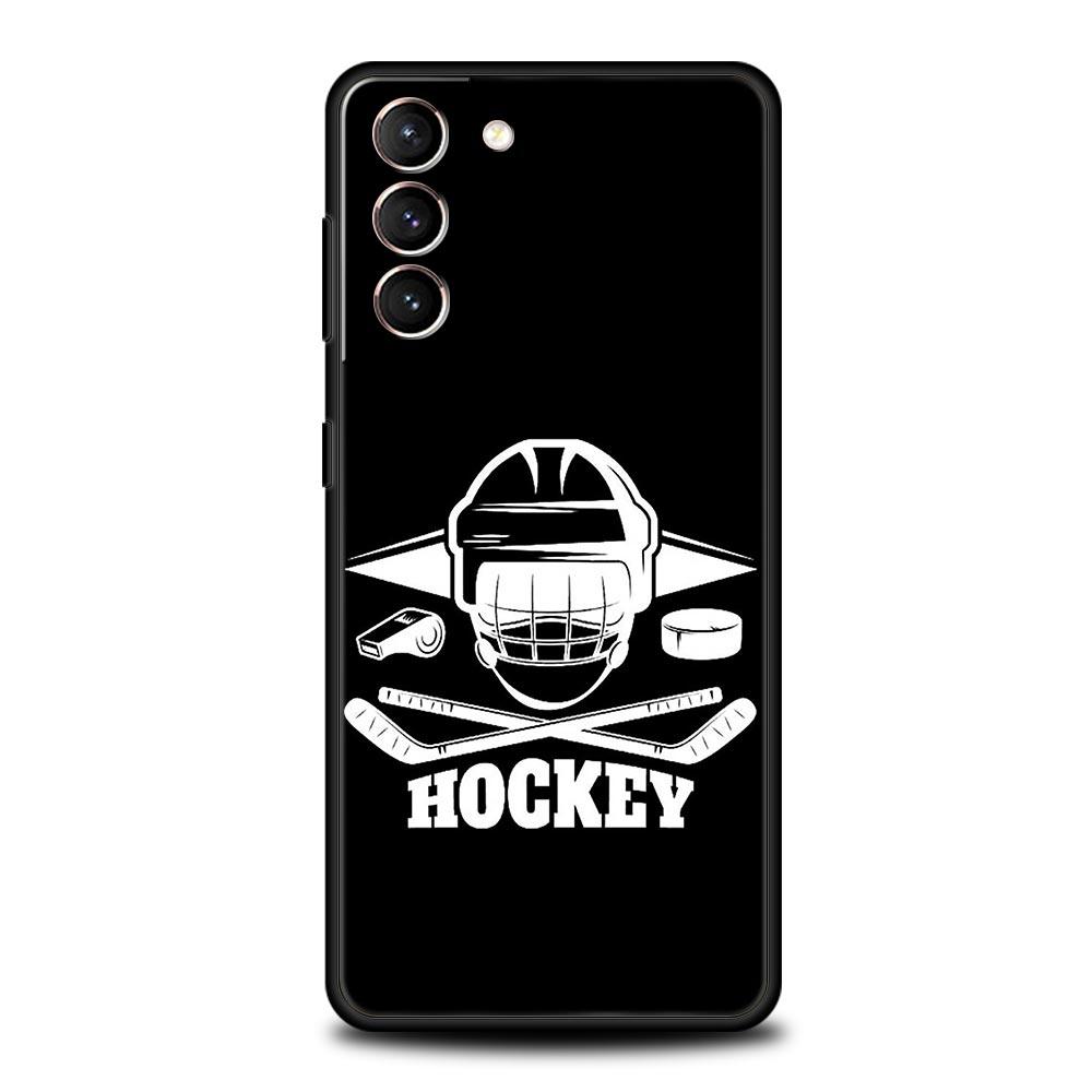 Phone Case For Samsung Galaxy S24 S23 Ultra S22 S21 S20 FE 5G S10 S10E S9 Plus S8 Soft Silicone Black Cover Ice Hockey Rink