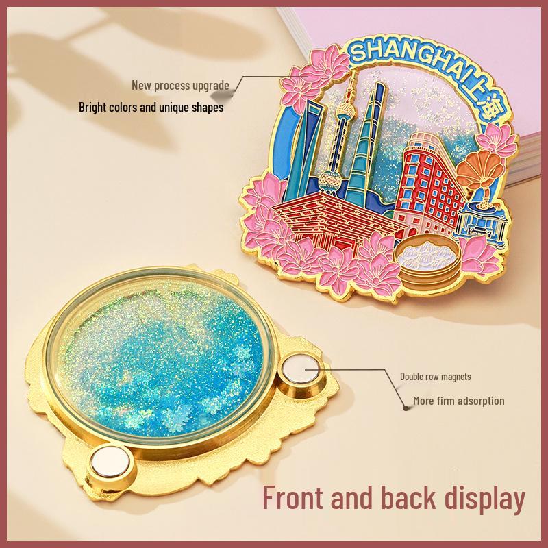 Shanghai Three-Dimensional Scenic Sand Souvenir Magnet