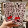 Phone Case: 2D flat suitable for iPhone 18 17 16 15 14 13 Pro, transparent four corner protective case, cartoon characters, Christmas and Halloween gi
