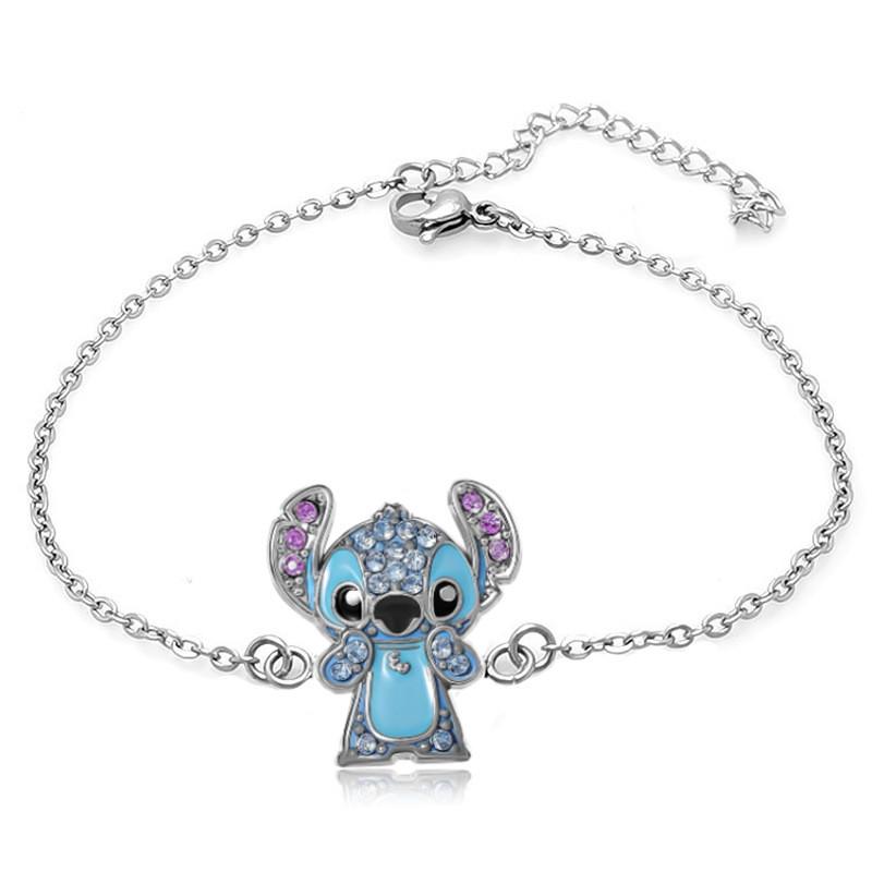 

Синее ожерелье «Лило» с современным медведем, отделка стразами, повседневные офисные образы Bracelet