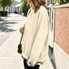 Women's Casual Printed Long Sleeve Oversized Two Piece Look Sweatshirt for Everyday Wear
