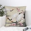 Pillow Cover Chinese Style Crane Funny Pillow Case For Sofa Home Decor Pillowcases