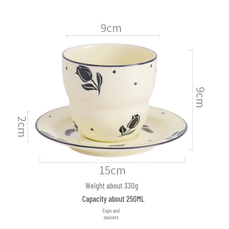 Shangqi Ceramic Coffee Cup and Saucer Set