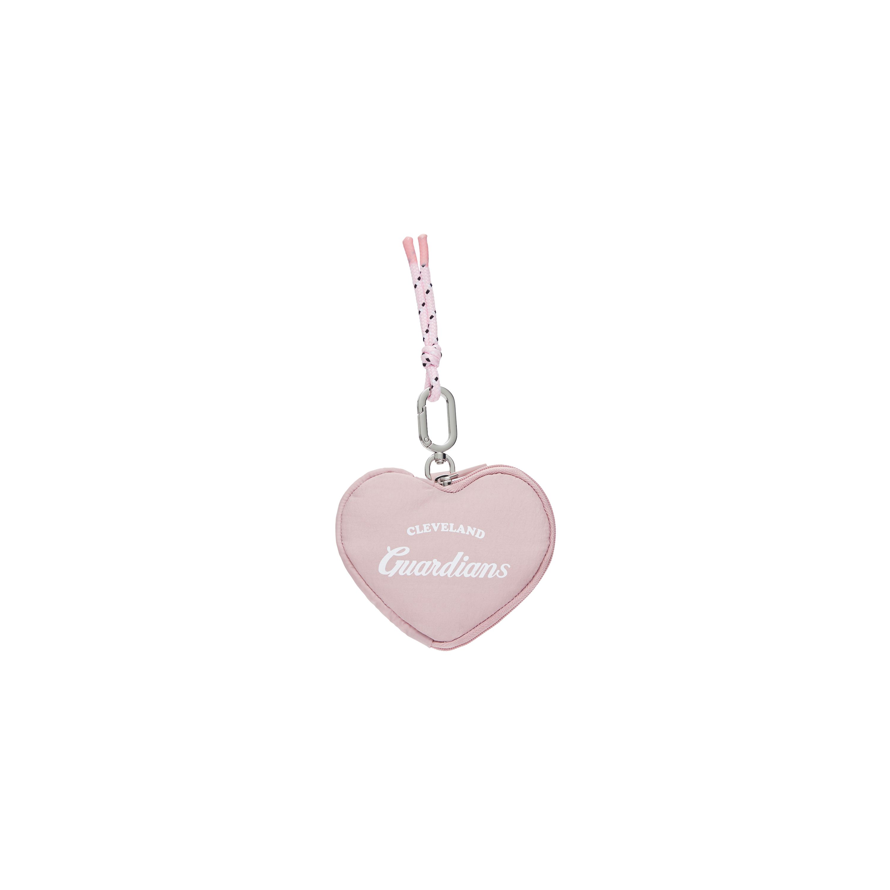 MLB Cleveland Indians Versatile Cute Heart-Shaped Bag Cotton Coin Purse Small Women bags Pink 3APOH015N-45PKM Pink
