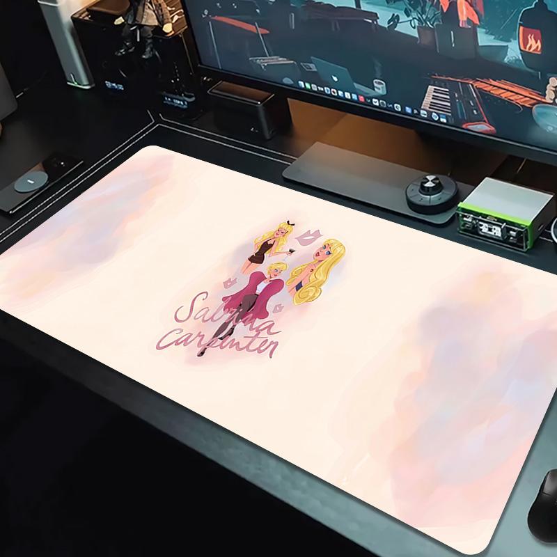 Sabrina Carpenter Large Size Mouse Pad Large Gaming Table Cushion Non-slip Laptop Tablet Big Mousepad XXL Mat Mini PC Playmat With Lock Edge