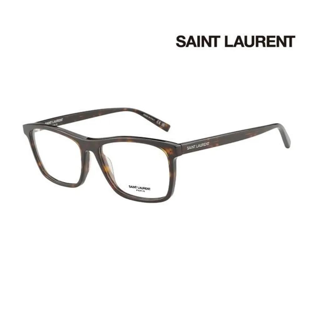 Yves Saint Laurent Eyeglass Frames SL505 002 Square Horn-rimmed Glasses for Women and Men