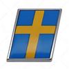 AALK1 3D Metal Chrome R-Type AWD Badge Swedish Flag Moose Emblem Sticker for Volvo V40 XC60 XC90 C30 V60 - Auto Trunk/Fender Exterior