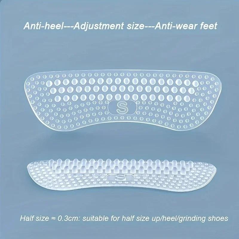 1 Pair Silicone Heel Shoe Stickers Non-slip Soft Protective Case Women Men Foot Care Insert Ease Pain Foot Pads Protector