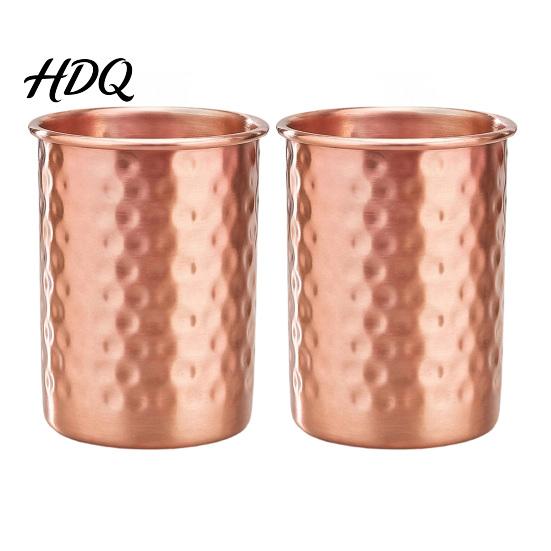 Eco-friendly Reusable Cup Hammered Stainless Steel Cup with Stable Base Durable Drinking