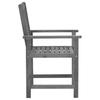 Garden Chairs with Cushions 2 pcs Grey Solid Acacia Wood