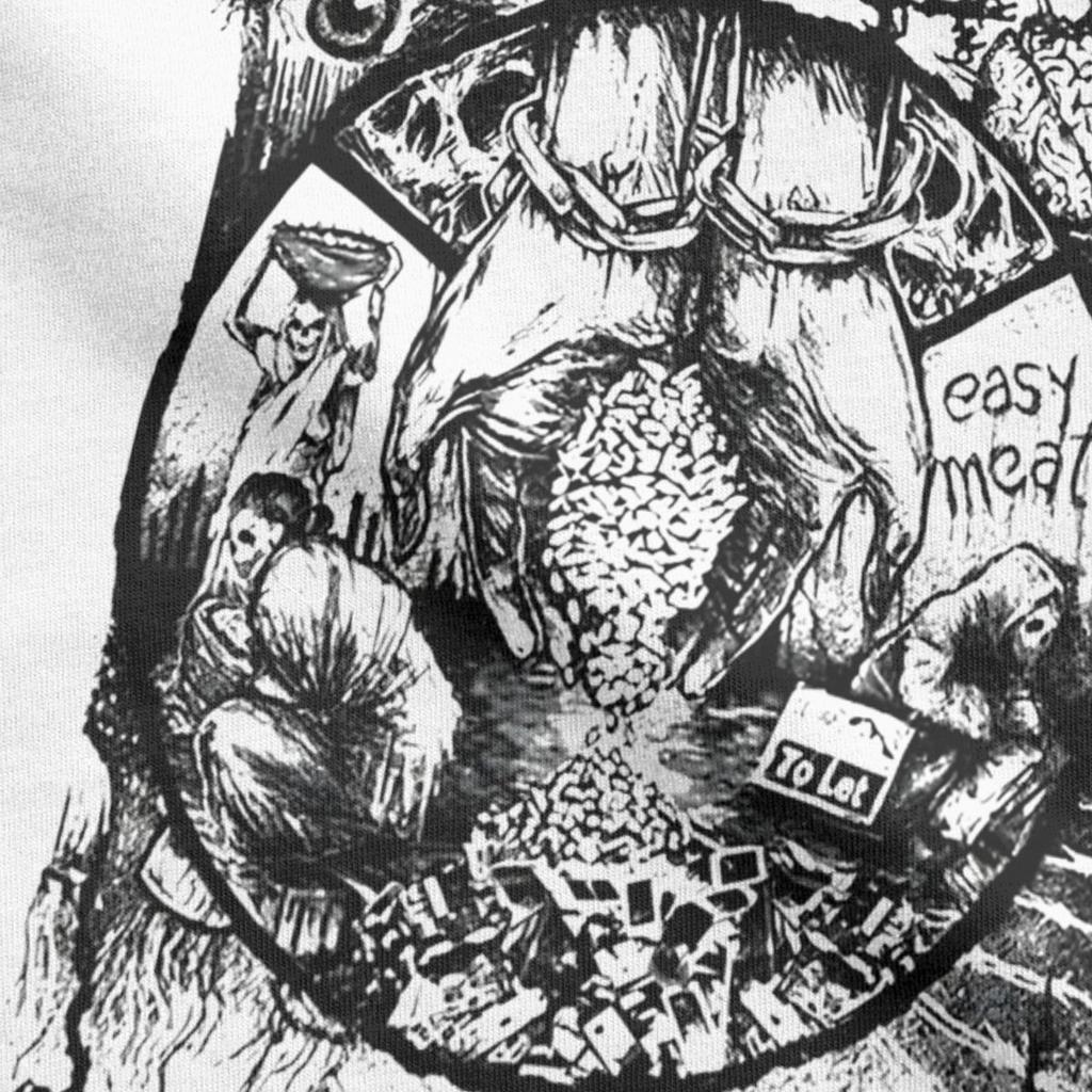 Funny Napalm Death T-Shirt Men Round Neck Pure Cotton T Shirt Band Short Sleeve Tees Original Tops