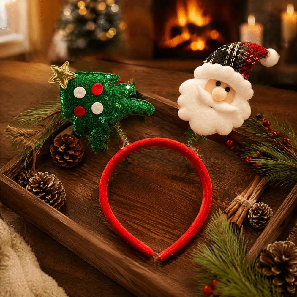 Novelty Santa Claus Hair Accessories Lightweight Reindeer Antler Hair Hoop Party