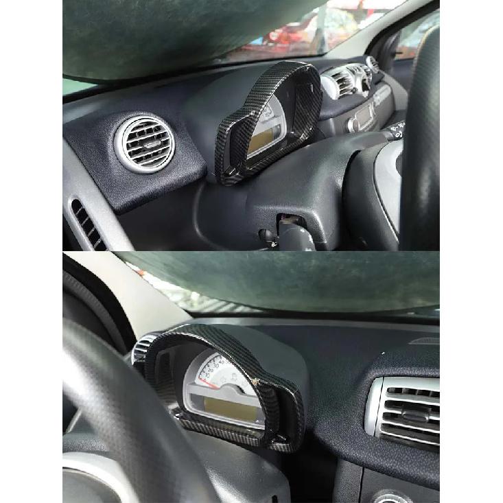 For Mercedes Benz Smart 451 Fortwo 2009-2015 Car Dashboard Display Meter Ring Speedometer Gauge Cover Trim Frame Accessories