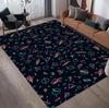 Arcade Stars Bowling Alley Carpet 90S Arcade Retro Rug Home Theater Movie Room Floor Mat Gamer Room Décor Retro Gift