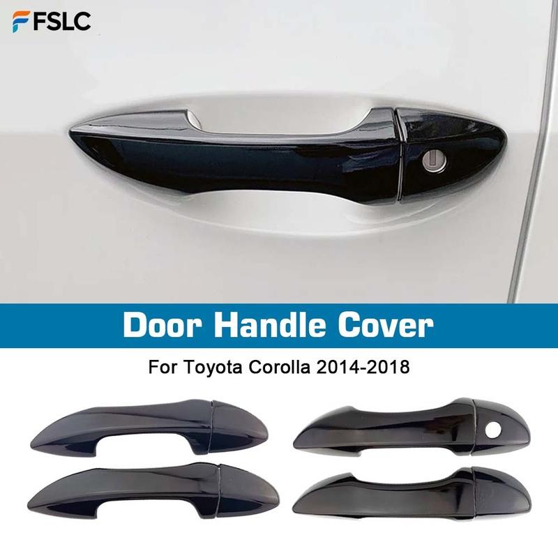 Car Upgrade Glossy Black Door Handle Cover For Tayota Corolla 2014-2018 Exterior Styling Car Stickers