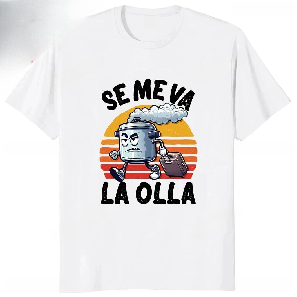 Me Suda El Nabo Women's Sleeve Printed T-shirt Funny Spanish Jokes Vintage Soft Casual Tops Women Clothing Graphic Tshirts