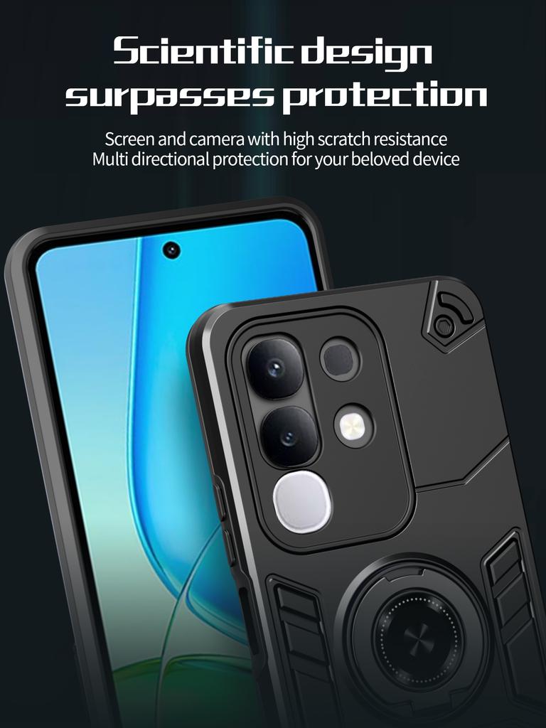 Case For VIVO Y29 Y39 Y04 Y29S T4X Armor Shockproof Ring Stand Holder Shell Coque Fundas For VIVO V50 Lite V50E V50