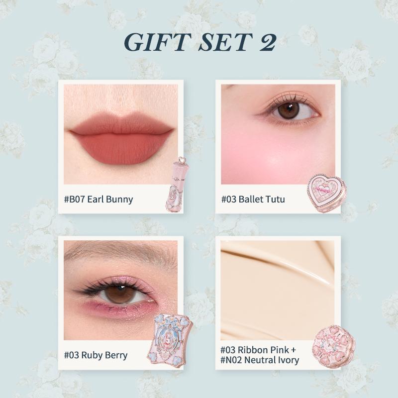Flower Knows Bunny Garden Collection Gift Set Makeup Palette Lipstick Lip Cream Blush Cushion Cream Foundation Kit De Maquillaje