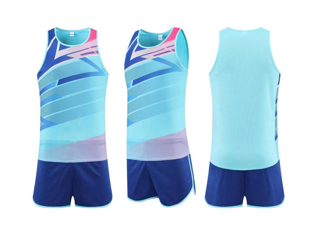 Men's and Women's Track & Field Sportswear: Student Training & Competition Running Vest Set
