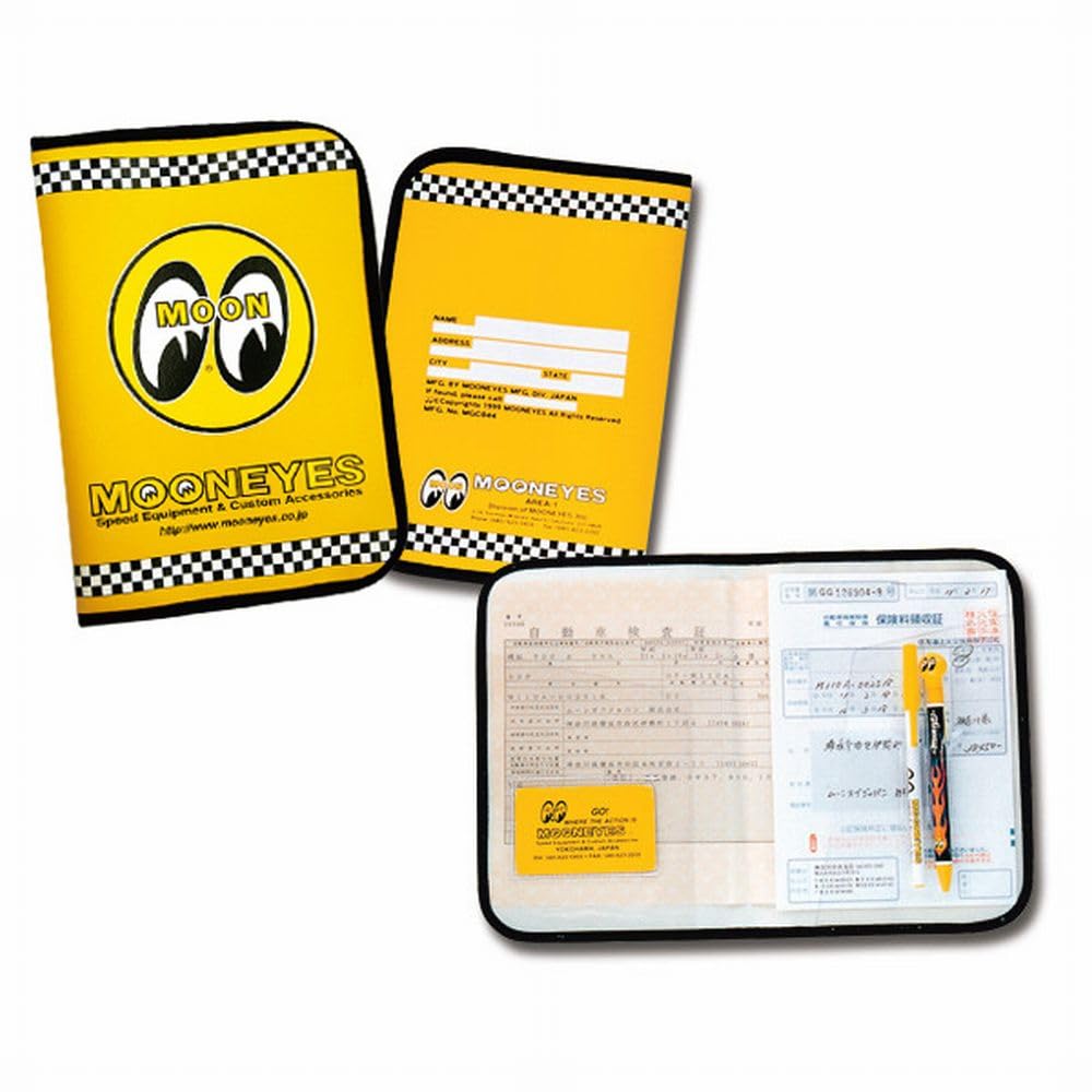 MOONEYES Title Holder Inspection Certificate MOON EYEBALL (Vehicle Holder) DF-MGC044YE-MON