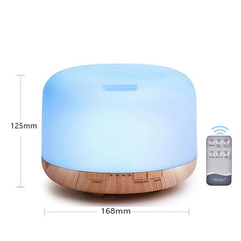 MUJI 500ML Ultrasonic Humidifier: Silent USB Desk Aromatherapy Lamp with Colorful Spray for Bedroom