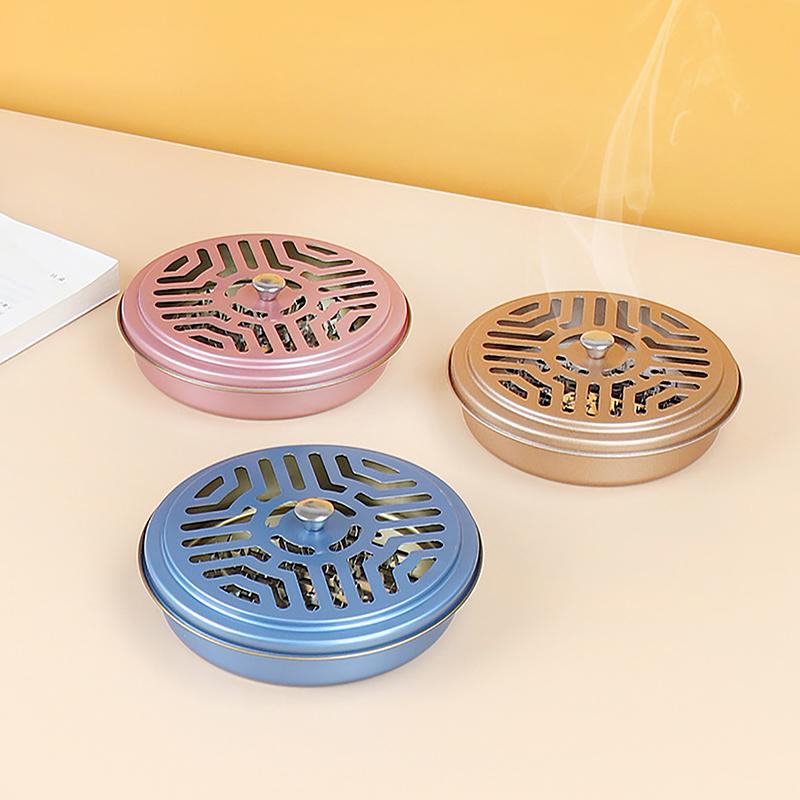 Mosquitoes Coil Holder Tray Frame Stainless Steel Round Rack Plate For Spirals