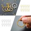 Metall-Schlüsselring-Ring 100 Offene Biegeringe 100 Schraubösen Split-Schlüsselring
