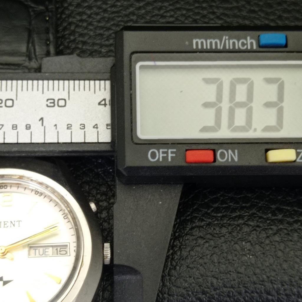 USED MENS ORIENT AUTOMATIC 46941 JAPAN DAY&DATE SILVER DIAL WATCH A432211-2 R110-a432211