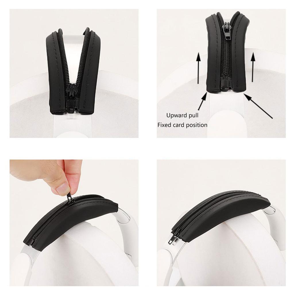 Headphone Headband Head Beam Silicone Cover for Space Q45 Headset Headband Protectors with Zippers Cover