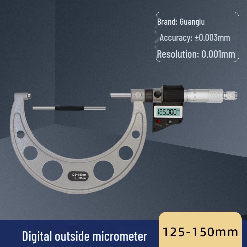 High-Precision Digital Micrometer: 0.001mm Thickness Gauge & Caliper