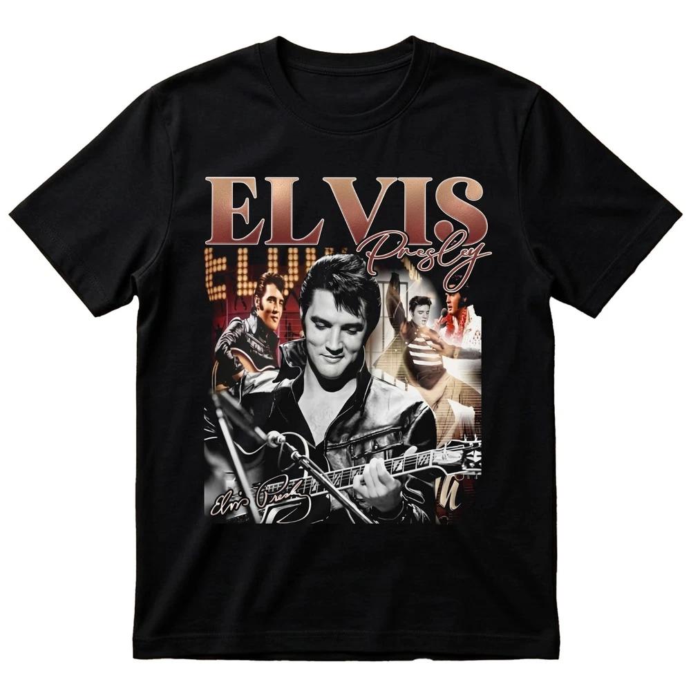 Elvis Presley Collage Graphic Tee Rock Music TShirt a Perfect Gift S