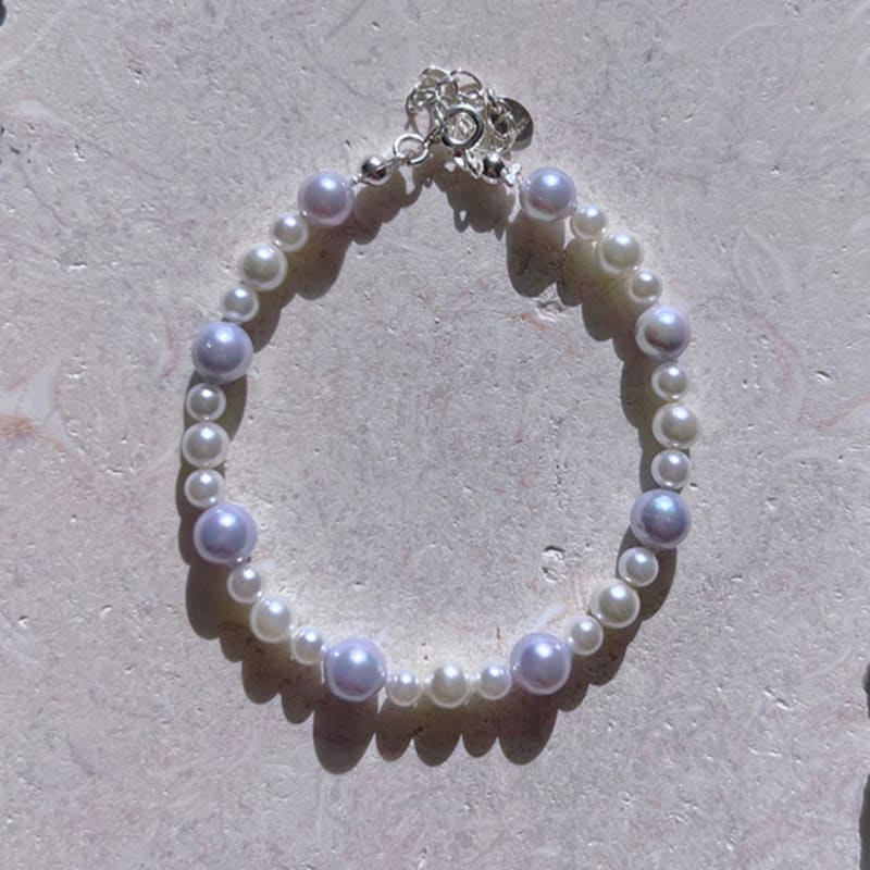 KIETIMOOR Mystic Pearl Bracelet Silver925) Mystic Purple Pearl Silver Bracelet