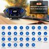P1 Car HUD Display Car Digital Speedometer Incline Meter Head Up Display Slope Tilt Meter OBD2 GPS Dual System