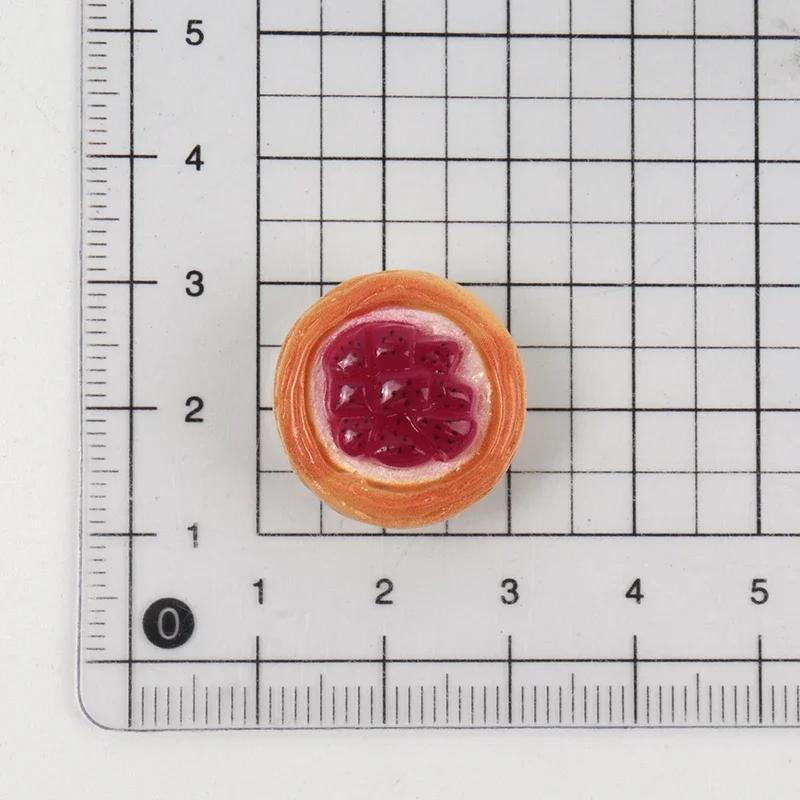 10/100Pc Resin Fruit Egg Tart Series Simulation Food Diy Scrapbook Decoration Crafts Dollhouse Accessories Keychains Materials
