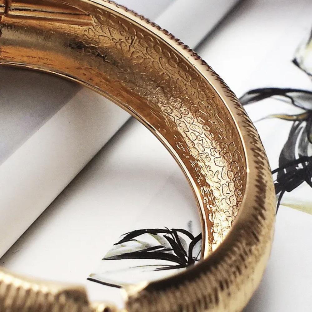 Vintage Irregular Wide Cuff Bangle Chunky Geometric Metal Bracelets  Bangle on Hand