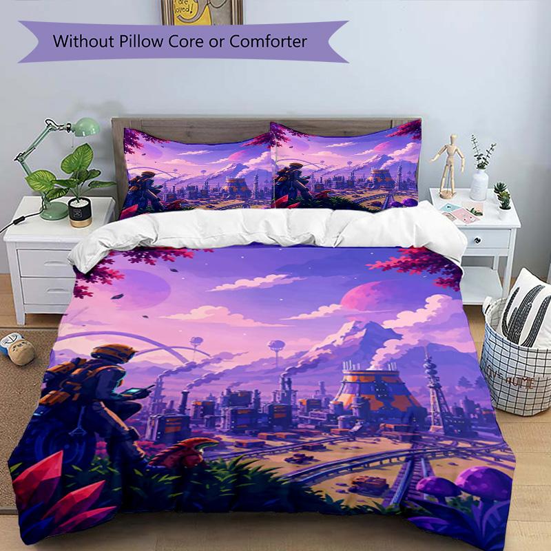 3Pcs Sci Fi Adventure Bedding Quilt Set Quilt Cover Gift For Fans 1 Duvet Cover 2 Pillowcase Game104