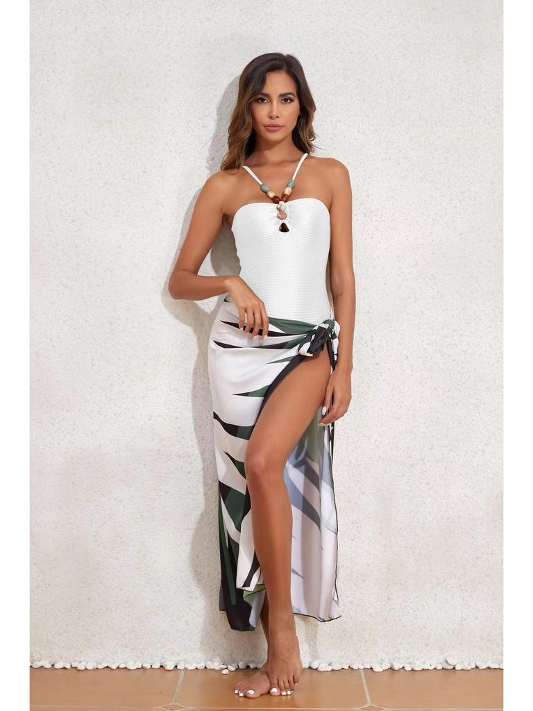 2024 Women's One-Piece Swimsuit: Slimming, Sexy, Sun Protection, Belly Covering, Gauze Skirt Bikini Set