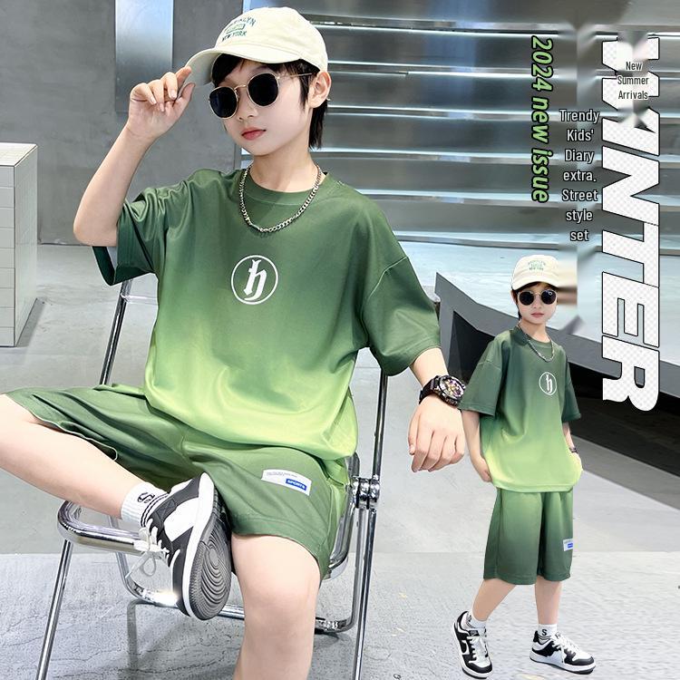 

2025 Boys Summer Set: Stylish & Lightweight Streetwear for Kids 170 cm