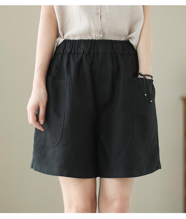 Women's Plus Size Summer Linen Cotton Shorts - New 2025 Casual Style