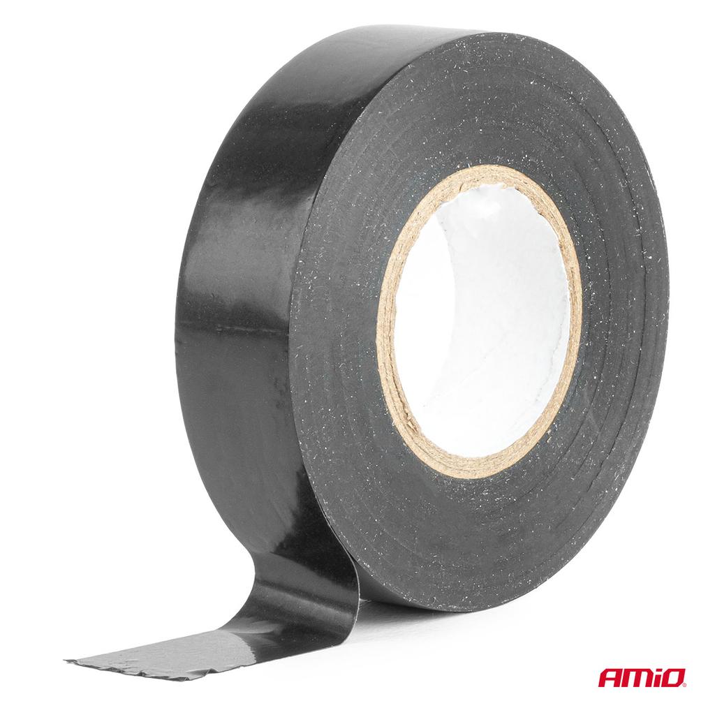 PVC Insulation Tapes Set of 10 Black 19mm X 20mm X 0.13mm Amio-04844