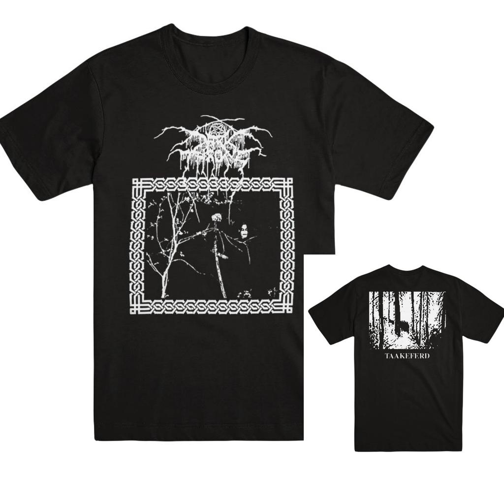 DARKTHRONE Logo T-shirt de groupe Coton T-shirt graphique Hommes Femmes Été Streetwear