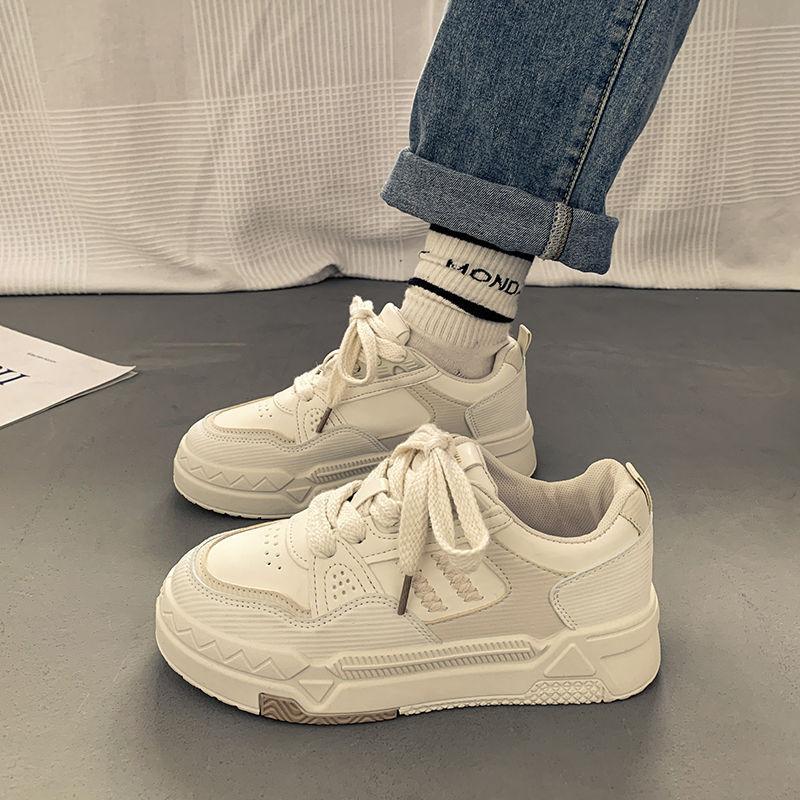 Wheat Ears Popular Little White Shoes Women's Shoes 2025 New Spring and Autumn Season Campus Versatile Platform Leisure Sports Board Shoes Women