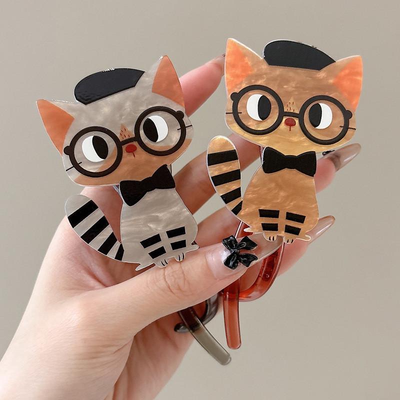 Cute Cartoon Cat Hair Clip Women Versatile High-end Twist Clip Creative Sweet Hair Accessories