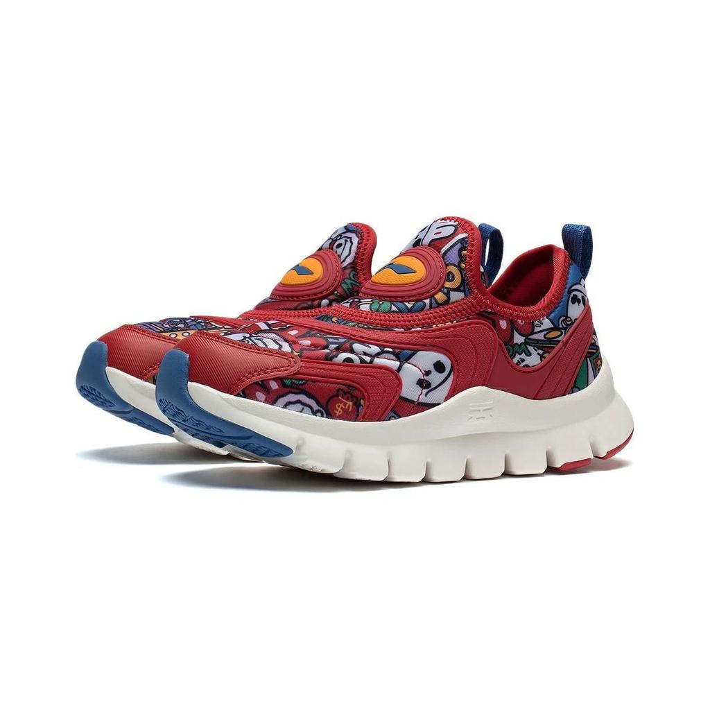 Li Ning Sports Lifestyle Series Q Cloud 1.5 Cushioning Comfortable Versatile Kids Casual Shoes Kids Casual Shoes Red YKNT018-3