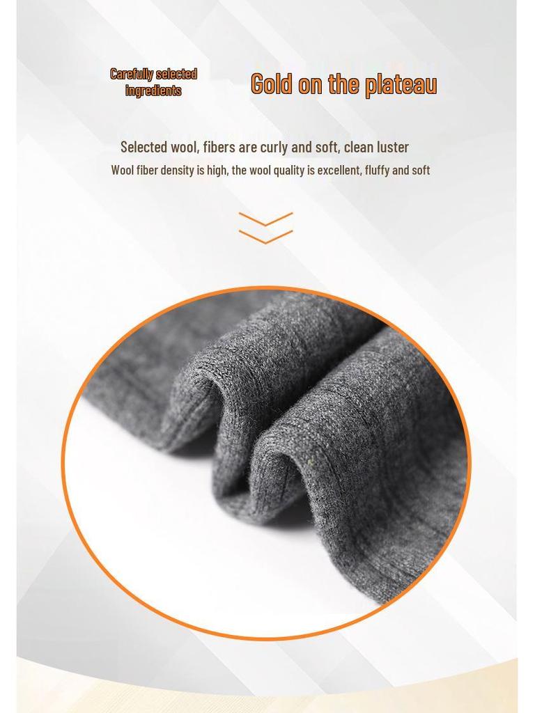 Double-Layer Women's White Cashmere Warm Pants with Fleece-Lined Knee Pads